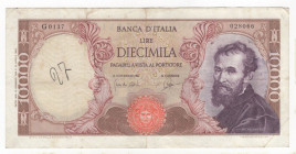 Repubblica - 10.000 Lire - Michelangelo - 14/01/1964 - Crapanzano# 573

BB+