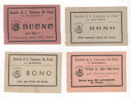 Opera di Sant'Antonio - serie 4 buoni S. Vincenzo De Paoli 

BB