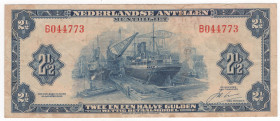 Banconota Antille Olandesi - 2 1/2 Gulden 1964 - P#A1b 

VF