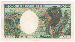 Banconota Ciad - 10.000 Francs 1984-1991 - P#12 

XF