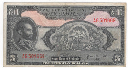 Banconota Etiopia - 5 Dollars - P#13b

VF++
