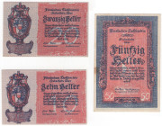 Lotto 3 banconote Liechtenstein - P#1, P#2, P#3 

AU