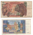 Algeria - lotto di 2 banconote 10 e 5 Dinari - P# 126 - 127

BB+