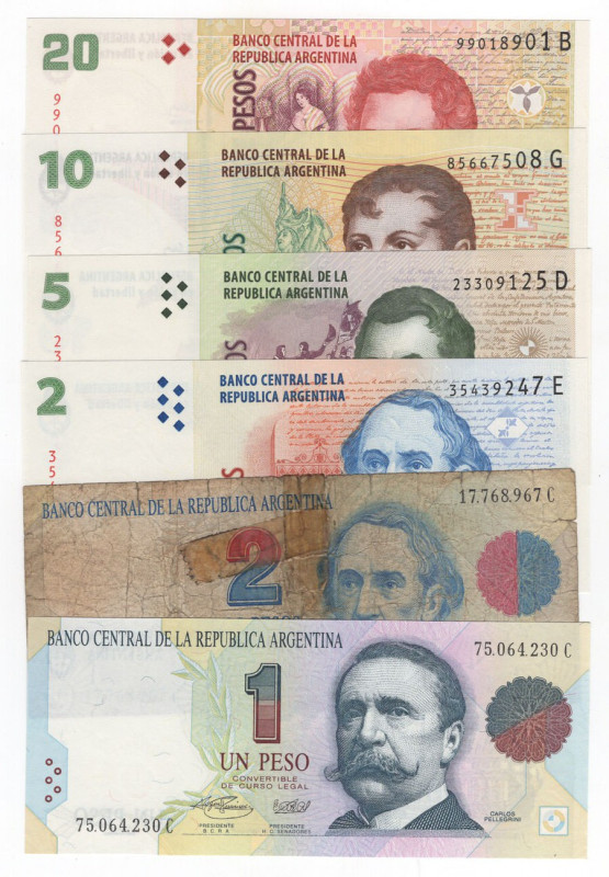 Argentina - lotto di 6 banconote

B-FDS