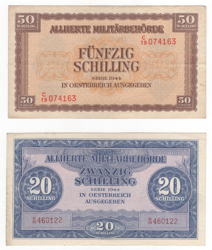 Austria - 50 Shilling WW2 1944 Alliierte Militarbehorde (Occupazione Militare Al...