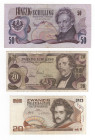 Austria - lotto 1 banconota da 50 e due da 20 Scellini (02.01.1970 - 02.07.1967 - 01.10.1986) - P# 143 - KM# 142a - KP# 148

BB