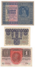 Austria-Ungheria - lotto di 3 banconote

FDS