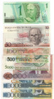 Brasile - lotto di 8 banconote, vari tagli e tipologie

BB-FDS