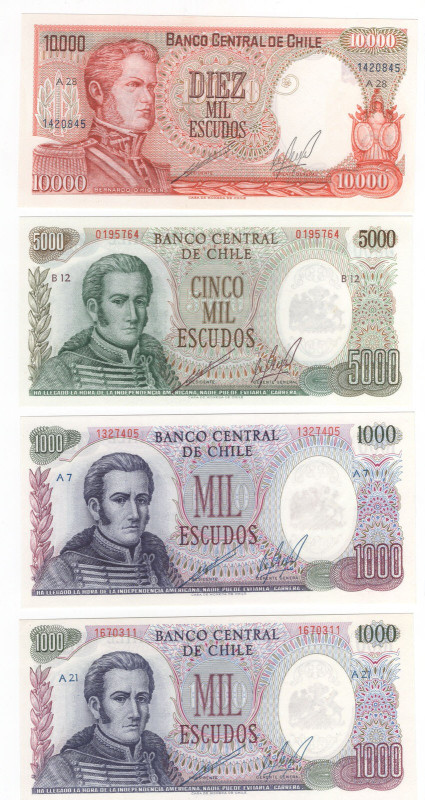 Cile - lotto di 4 banconote

FDS