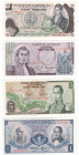 Colombia -lotto di 4 banconote

FDS