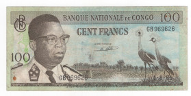 Congo - 100 Franchi 1964 - P#6a

SPL+
