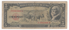 Cuba - 5 Pesos 1958 - P# 90a

qFDS