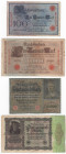 Germania - lotto di 4 banconote 1908-1922

MB-BB