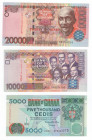 Ghana - lotto di 3 banconote

FDS
