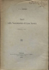 MARCHISIO A.F. - Studi sulla numismatica di Casa Savoja; Alcuni cenni statistici sulla cartamoneta dei Re di Sardegna. Torino, 1912. pp. 7. ril ed buo...