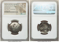 DANUBE REGION. Uncertain tribe. Ca. 2nd-1st centuries BC. AR tetradrachm (25mm, 13.54 gm, 10h). NGC VF 4/5 - 3/5. Minted in the central Carpathian reg...