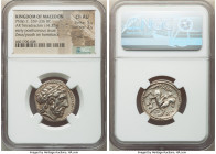 MACEDONIAN KINGDOM. Philip II (359-336 BC). AR tetradrachm (24mm, 14.32 gm, 2h). NGC Choice AU 5/5 - 2/5, test cut. Posthumous issue of Amphipolis, 32...