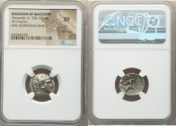 MACEDONIAN KINGDOM. Alexander III the Great (336-323 BC). AR drachm (17mm, 12h). NGC XF, flan flaw. Posthumous issue of Miletus, ca. 300-295 BC. Head ...