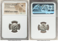 MACEDONIAN KINGDOM. Alexander III the Great (336-323 BC). AR drachm (18mm, 11h). NGC XF. Posthumous issue of uncertain mint in western Asia Minor, ca....