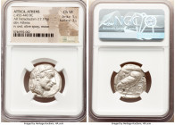 ATTICA. Athens. Ca. 455-440 BC. AR tetradrachm (24mm, 17.19 gm, 12h). NGC Choice VF 5/5 - 3/5. Early transitional issue. Head of Athena right, wearing...