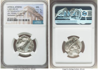 ATTICA. Athens. Ca. 440-404 BC. AR tetradrachm (24mm, 17.20 gm, 12h). NGC MS 4/5 - 3/5, brushed. Mid-mass coinage issue. Head of Athena right, wearing...