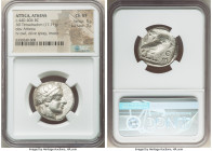 ATTICA. Athens. Ca. 440-404 BC. AR tetradrachm (23mm, 17.11 gm, 6h). NGC Choice VF 5/5 - 3/5. Mid-mass coinage issue. Head of Athena right, wearing ea...