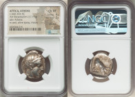 ATTICA. Athens. Ca. 440-404 BC. AR tetradrachm (24mm, 17.10 gm, 9h). NGC Choice VF 4/5 - 3/5, die shift. Mid-mass coinage issue. Head of Athena right,...