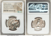 ATTICA. Athens. Ca. 2nd-1st centuries BC. AR tetradrachm (30mm, 16.67 gm, 12h). NGC Choice VF 4/5 - 4/5. New Style coinage, ca. 113/12 BC, 3rd month. ...