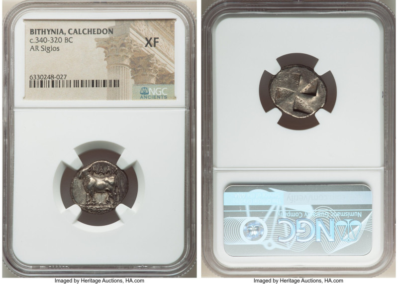 BITHYNIA. Calchedon. Ca. 4th century BC. AR siglos (18mm). NGC XF. Persic standa...