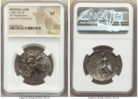 BITHYNIA. Cius. Ca. 280-250 BC. AR tetradrachm (30mm, 11h). NGC VF. In the name and type of Lysimachus (AD 306-281 BC), after 281 BC. Diademed head of...