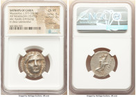 SATRAPS OF CARIA. Maussollus (ca. 377-352 BC). AR tetradrachm (23mm, 15.01 gm, 1h). NGC Choice VF 4/5 - 3/5, brushed. Laureate, draped bust of Apollo,...