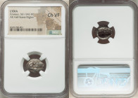 LYDIAN KINGDOM. Croesus (561-546 BC). AR half-stater or siglos (15mm). NGC Choice VF. Sardes. Confronted foreparts of lion facing right and bull facin...