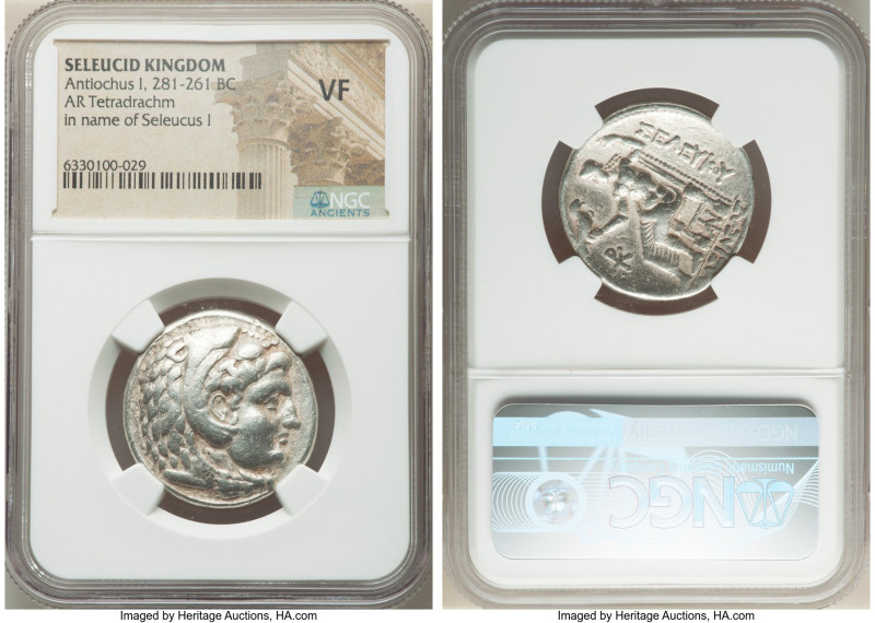 SELEUCID KINGDOM. Antiochus I Soter (281-261 BC). AR tetradrachm (27mm, 4h). NGC...