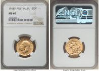 George V gold Sovereign 1918-P MS64 NGC, Perth mint, KM29, S-4008. 

HID09801242017

© 2022 Heritage Auctions | All Rights Reserved