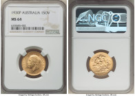 George V gold Sovereign 1930-P MS64 NGC, Perth mint, KM32, S-4002. 

HID09801242017

© 2022 Heritage Auctions | All Rights Reserved