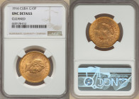 Republic gold 10 Pesos 1916 UNC Details (Cleaned) NGC, Philadelphia mint, KM20, Fr-3. 

HID09801242017

© 2022 Heritage Auctions | All Rights Reserved...
