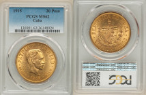 Republic gold 20 Pesos 1915 MS62 PCGS, Philadelphia mint, KM21, Fr-1. 

HID09801242017

© 2022 Heritage Auctions | All Rights Reserved