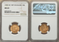 Christian IX gold 10 Kroner 1900 (h)-VBP MS63 NGC, Copenhagen mint, KM790.2. 

HID09801242017

© 2022 Heritage Auctions | All Rights Reserved