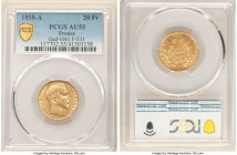 Napoleon III gold 20 Francs 1858-A AU55 PCGS, Paris mint, KM781.1, Gad-1061, F-531. 

HID09801242017

© 2022 Heritage Auctions | All Rights Reserved