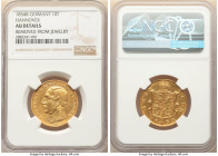 Hannover. Georg V gold 10 Taler 1854-B AU Details (Removed From Jewelry) NGC, Hannover mint, KM226, Fr-1179, J-132. 

HID09801242017

© 2022 Heritage ...