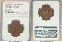 Middlesex. Political copper 1/2 Penny Token ND (1790's) AU55 Brown NGC, D&H-1038A. Edge: PAYABLE IN DUBLIN. Anti-slavery token. AM I NOT A MAN AND A B...