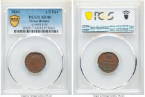 Victoria 1/2 Farthing Mint Error 'E/N' 1844 XF40 PCGS, KM738, S-3951. E of REGINA struck over N. 

HID09801242017

© 2022 Heritage Auctions | All Righ...