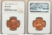Victoria 1/2 Penny 1841 MS65 Red NGC, KM726, S-3949. Lustrous red gem uncirculated with reflective fields. 

HID09801242017

© 2022 Heritage Auctions ...