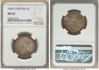 Victoria "Godless" Florin 1849 MS62 NGC, KM745, S-3890, Muted luster with cabinet toning. 

HID09801242017

© 2022 Heritage Auctions | All Rights Rese...