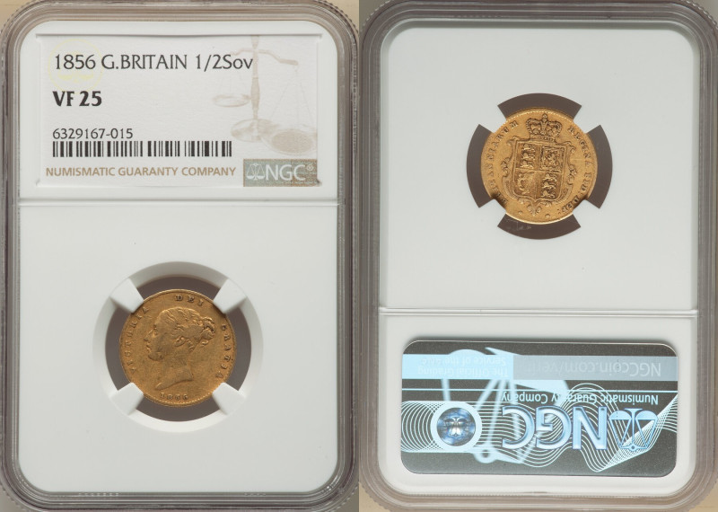 Victoria gold 1/2 Sovereign 1856 VF25 NGC, KM735.1, S-3859. 

HID09801242017

© ...