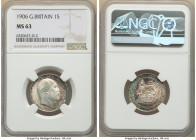 Edward VII Shilling 1906 MS63 NGC, KM800, S-3982. Cobalt, turquoise and cranberry toning. 

HID09801242017

© 2022 Heritage Auctions | All Rights Rese...