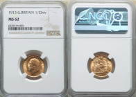 George V gold 1/2 Sovereign 1913 MS62 NGC, KM819, Fr-405. 

HID09801242017

© 2022 Heritage Auctions | All Rights Reserved