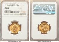 George V gold Sovereign 1911 MS62 NGC, KM820, S-3996, First year of type. 

HID09801242017

© 2022 Heritage Auctions | All Rights Reserved