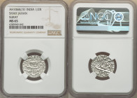 Mughal Empire. Shah Jahan 1/2 Rupee AH 1068 Year 31 (1657/1658) MS65 NGC, Surat mint, KM235.23. 

HID09801242017

© 2022 Heritage Auctions | All Right...