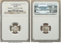 British India. George V 4-Piece Lot of Certified 2 Annas MS64 NGC, 1) 2 Anna 1912-(b) Ex. Sanjay C. Gandhi Collection 2) 2 Anna 1916-(c) Ex. Sanjay C....